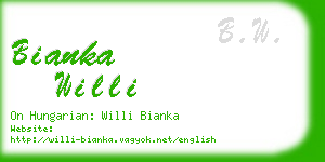 bianka willi business card